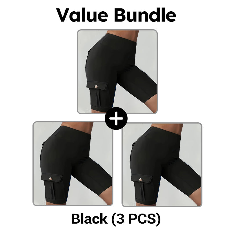 🍑 50% OFF NOW! 🏋️‍♀️ High-Waist Butt-Lifting Athletic Shorts – 4-Way Stretch & Pockets – Squat-Proof & Moisture Wicking 🧘‍♀️