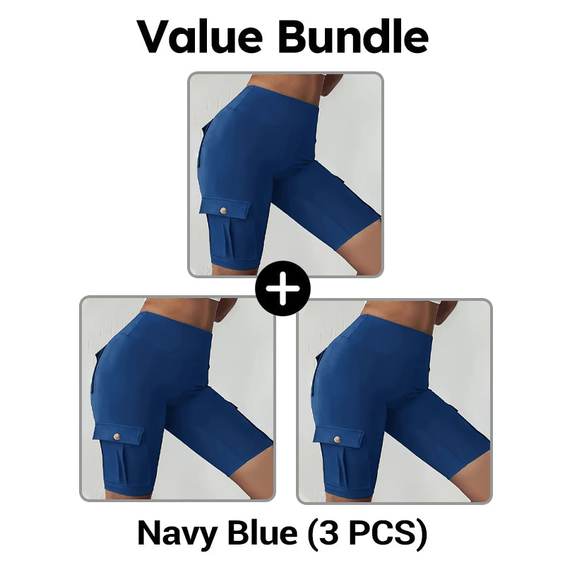 🍑 50% OFF NOW! 🏋️‍♀️ High-Waist Butt-Lifting Athletic Shorts – 4-Way Stretch & Pockets – Squat-Proof & Moisture Wicking 🧘‍♀️