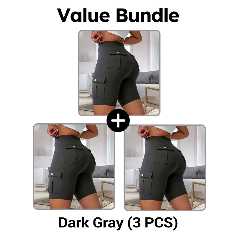 🍑 50% OFF NOW! 🏋️‍♀️ High-Waist Butt-Lifting Athletic Shorts – 4-Way Stretch & Pockets – Squat-Proof & Moisture Wicking 🧘‍♀️