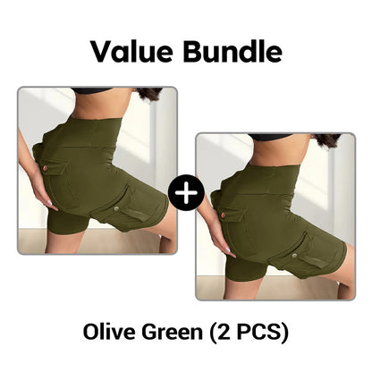 🍑 50% OFF NOW! 🏋️‍♀️ High-Waist Butt-Lifting Athletic Shorts – 4-Way Stretch & Pockets – Squat-Proof & Moisture Wicking 🧘‍♀️
