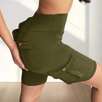 🍑 50% OFF NOW! 🏋️‍♀️ High-Waist Butt-Lifting Athletic Shorts – 4-Way Stretch & Pockets – Squat-Proof & Moisture Wicking 🧘‍♀️