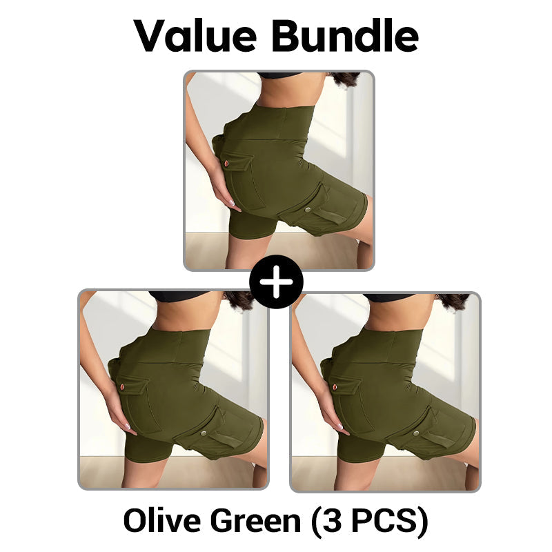 🍑 50% OFF NOW! 🏋️‍♀️ High-Waist Butt-Lifting Athletic Shorts – 4-Way Stretch & Pockets – Squat-Proof & Moisture Wicking 🧘‍♀️