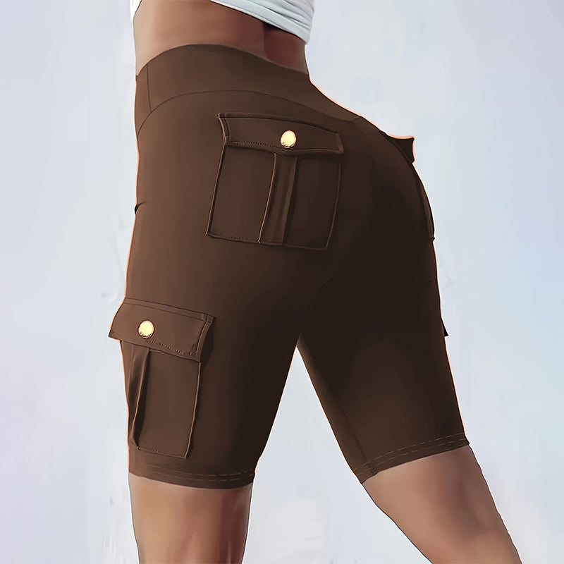 🍑 50% OFF NOW! 🏋️‍♀️ High-Waist Butt-Lifting Athletic Shorts – 4-Way Stretch & Pockets – Squat-Proof & Moisture Wicking 🧘‍♀️