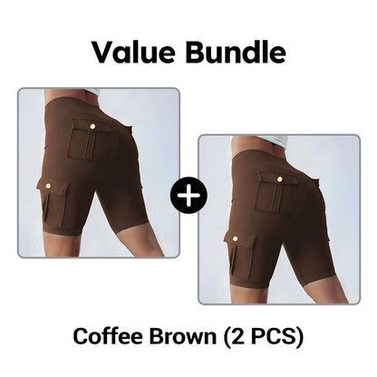 🍑 50% OFF NOW! 🏋️‍♀️ High-Waist Butt-Lifting Athletic Shorts – 4-Way Stretch & Pockets – Squat-Proof & Moisture Wicking 🧘‍♀️