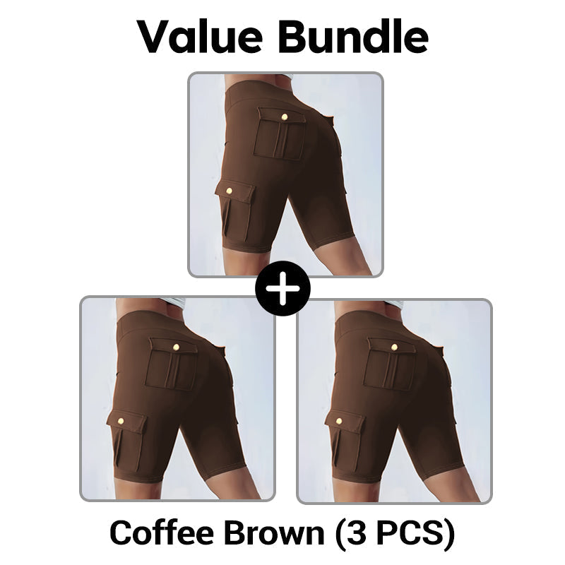 🍑 50% OFF NOW! 🏋️‍♀️ High-Waist Butt-Lifting Athletic Shorts – 4-Way Stretch & Pockets – Squat-Proof & Moisture Wicking 🧘‍♀️